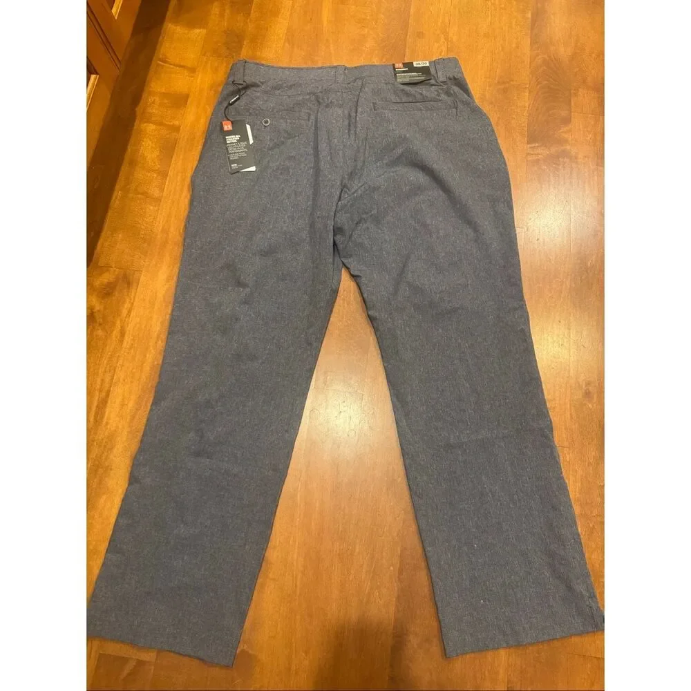 NWT Under Armour Men’s Golf Pants 38x30 Straight Fit Gray Performance Stretch MS